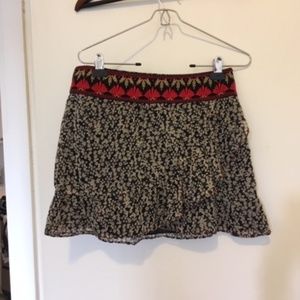 Sezane wrap style flower aristide mini skirt